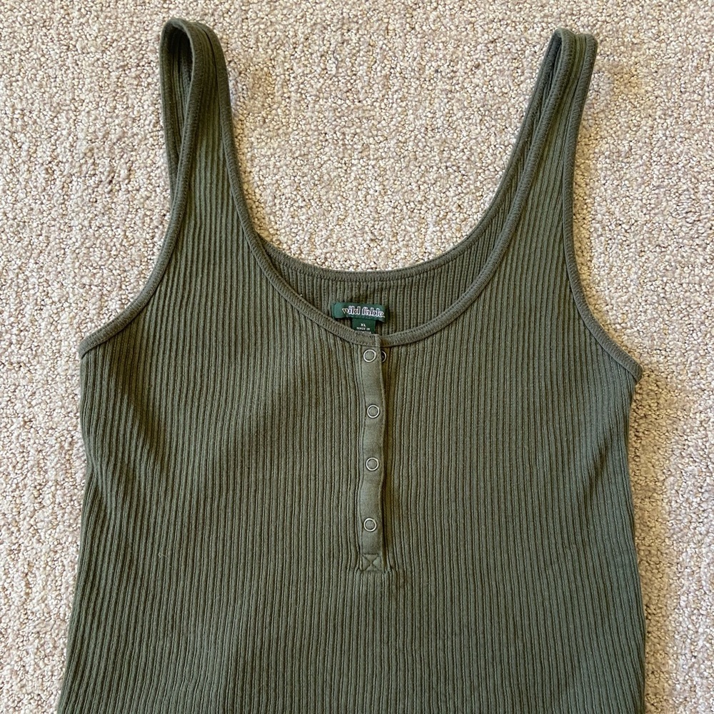Green Wildfable tank top